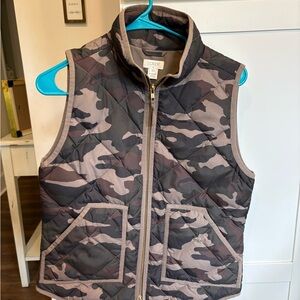 J.Crew Camouflage Quilted Vest
